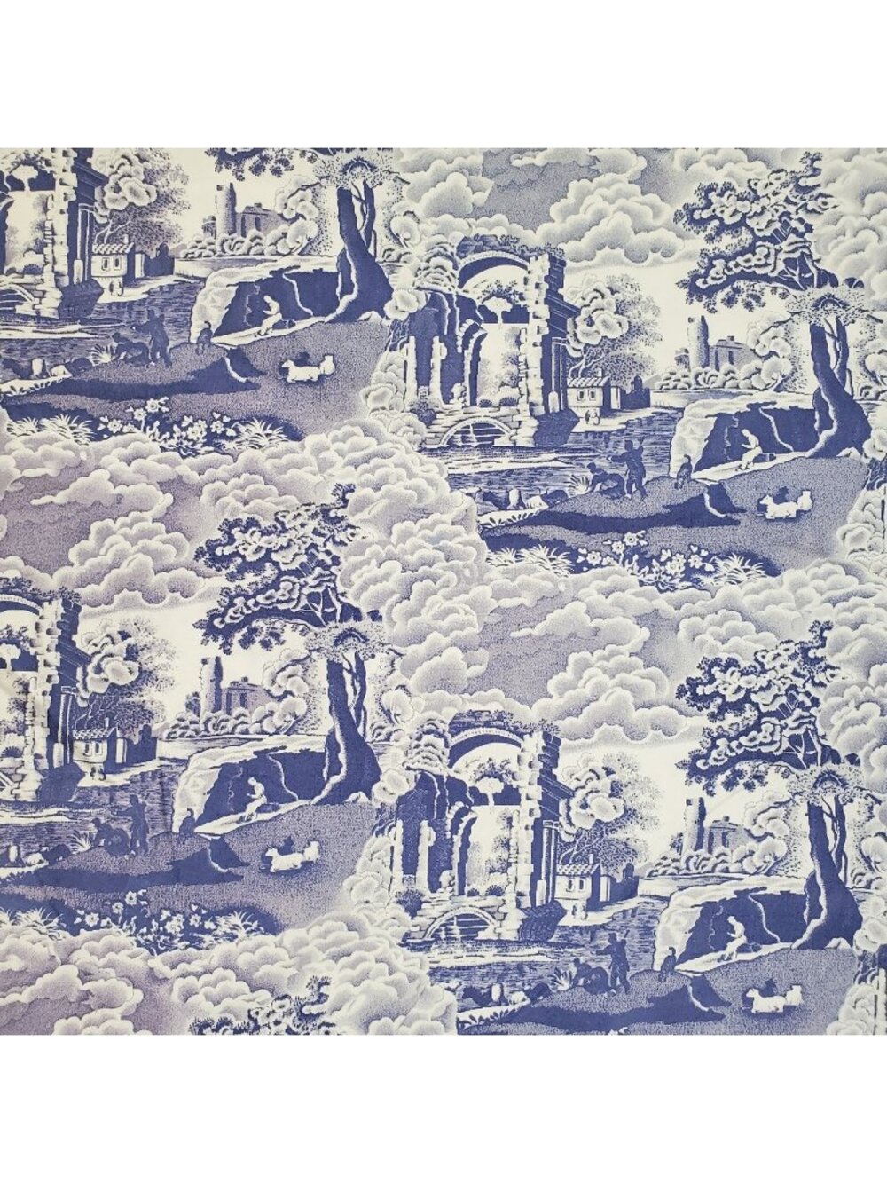 TABLECLOTH Lavender Purple Toile de Jouy French Country Rectangular 68 x 51